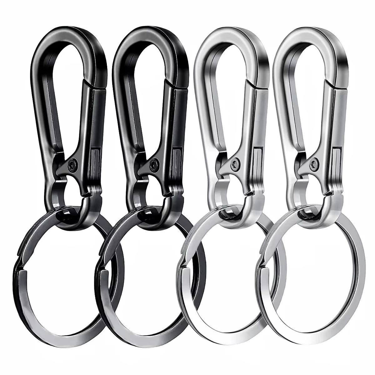 Outdoor Camping Stores - Key Holder Metal Carabiner Clip 4Pcs