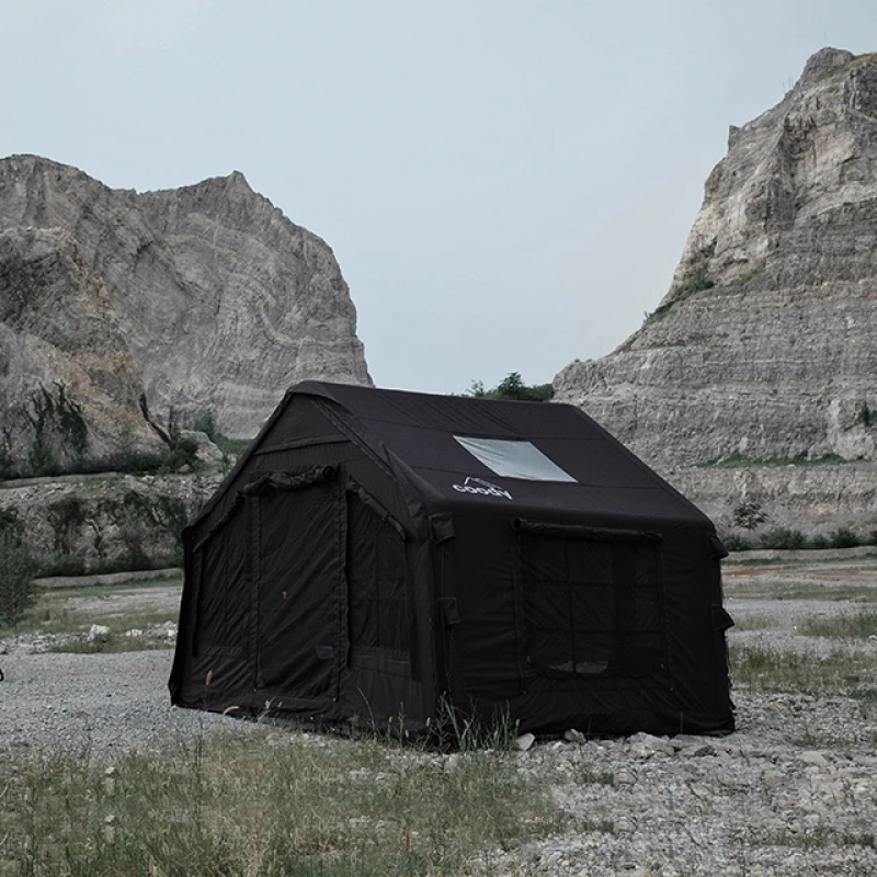 Outdoor Camping And Glamping - Air Tent-Black Inflatable Glamping Camping Tent