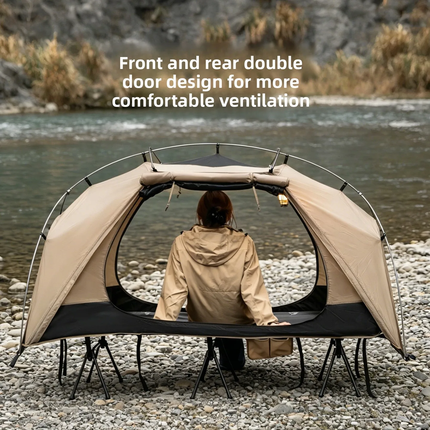 Outdoor Camping House - MOUNTAINHIKER Nwe Single Camp Bed Tent