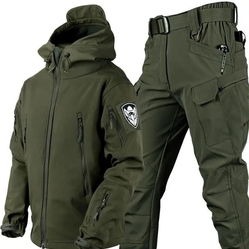Outdoor Camping Jacket - Winter Autumn Fleece Warm Waterproof Suit