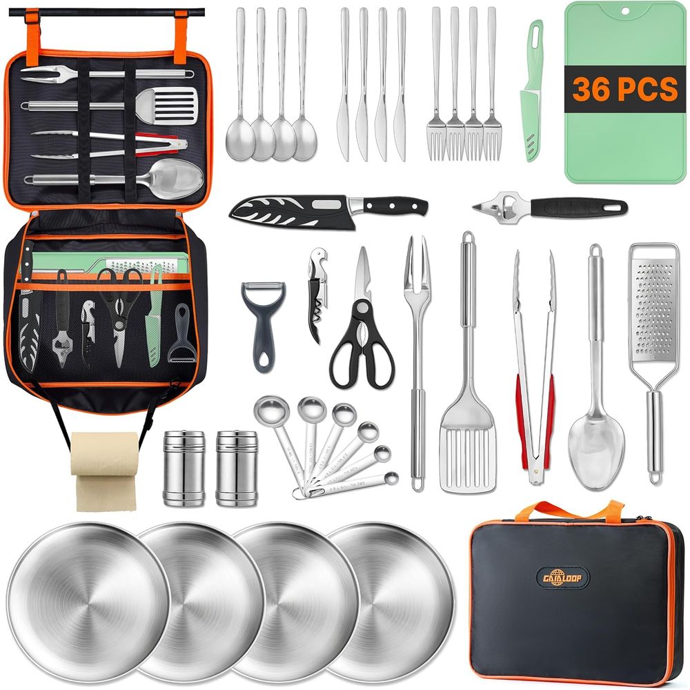 Outdoor Camping Kitchen - Compact Camping Kitchen Set with Organizer