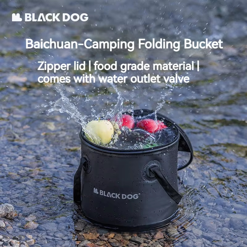 Outdoor Camping Sink - Blackdog Folding Water Round Bucket With