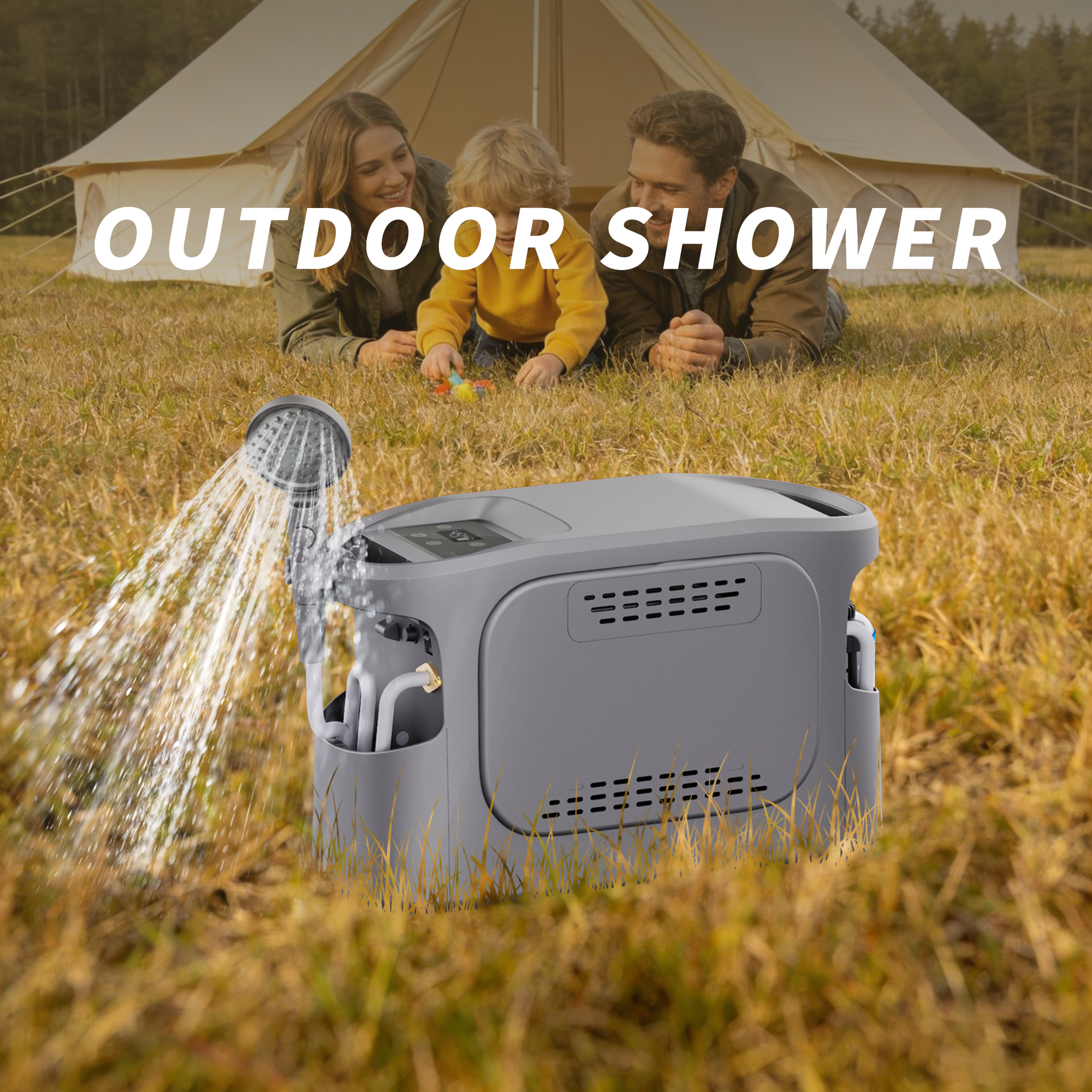 Outdoor Camping Hot Water Shower - ATV Portable 6L Battery Powered Hot