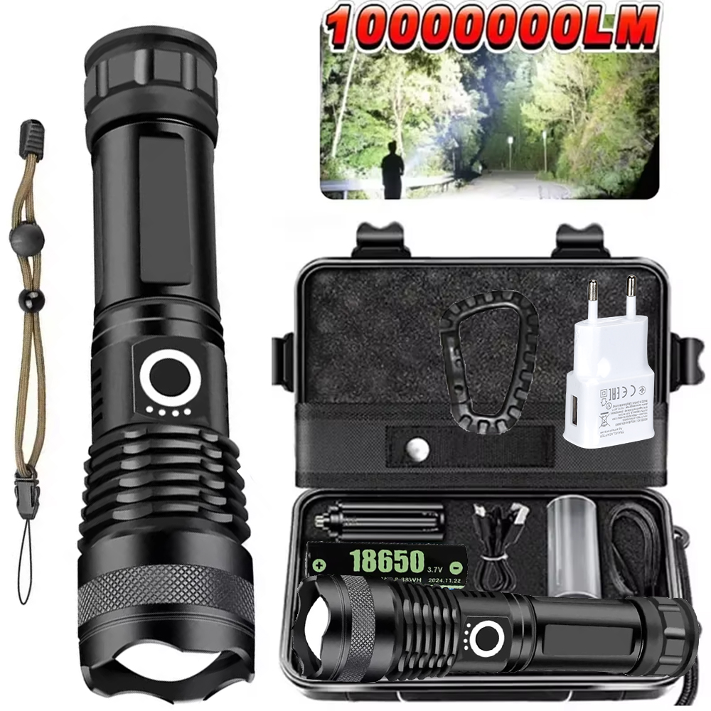 Outdoor Camping Accessories - High Power LED Flashlight Rechargeable 5