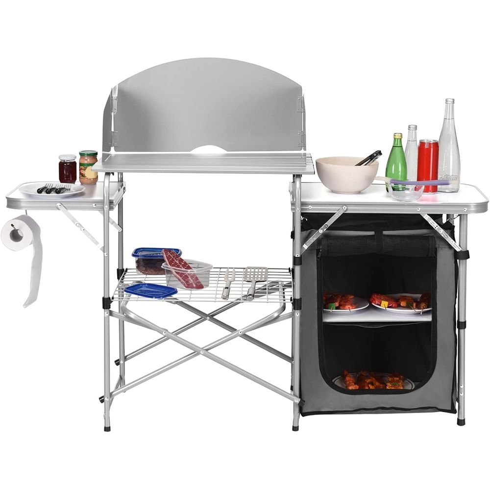 Outdoor Camping Kitchen - Camping Kitchen Table, Portable Outdoor Cooking