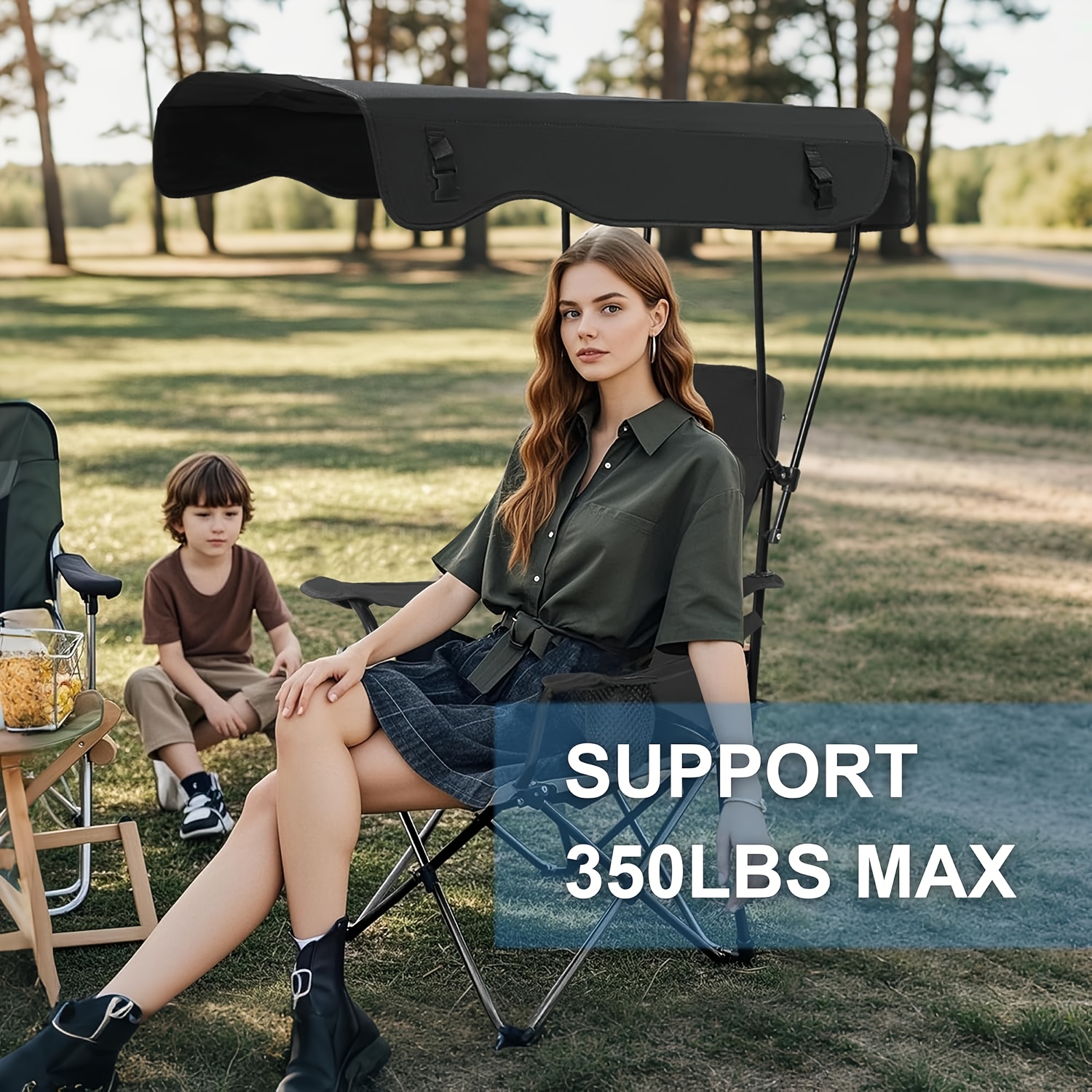 Camping Chairs, with Sunshade  - Outdoor Activities In Camping 리뷰 및 가격