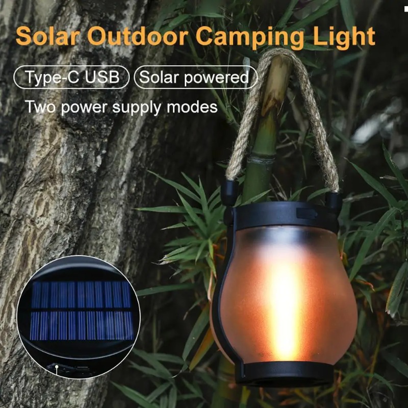 Solar Flame Lamp USB Rechargea - Camping Rope 리뷰 및 가격
