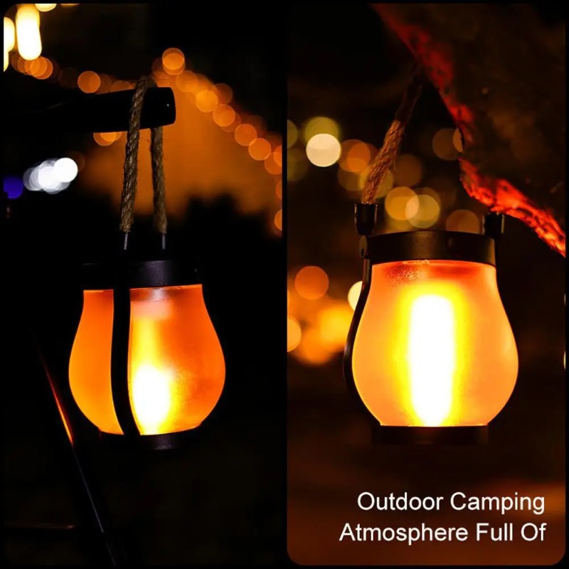 Solar Flame Lamp USB Rechargea - Camping Rope 리뷰 및 가격