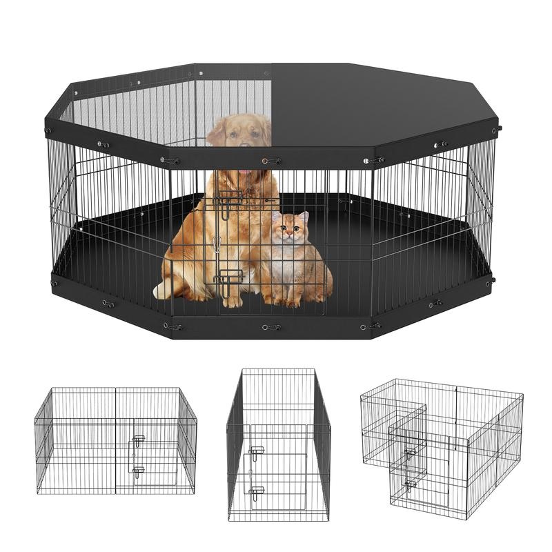 Foldable Metal Dog Pen with To - Outdoor Camping Dog Kennel 리뷰 및 가격