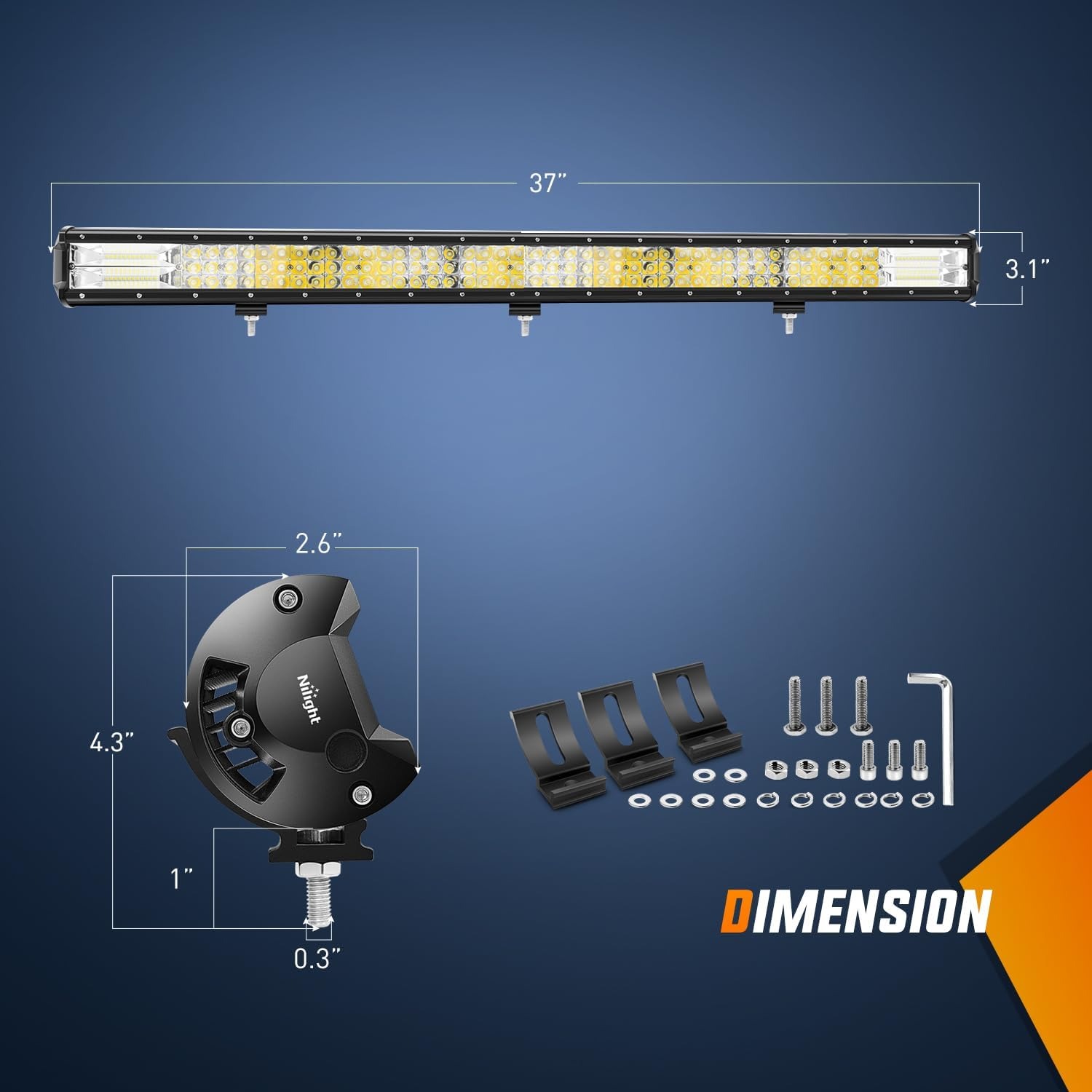 Nilight 37Inch Triple Row LED  - Outdoor Camping Jeep 리뷰 및 가격