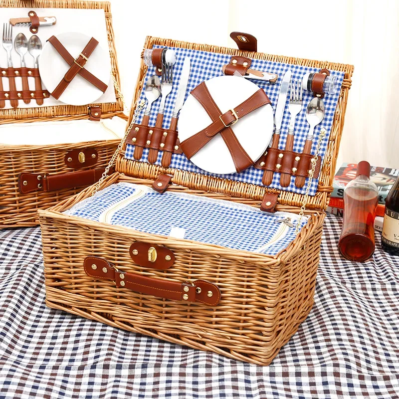 Family outing picnic basket, o - Outdoor Camping Box 리뷰 및 가격