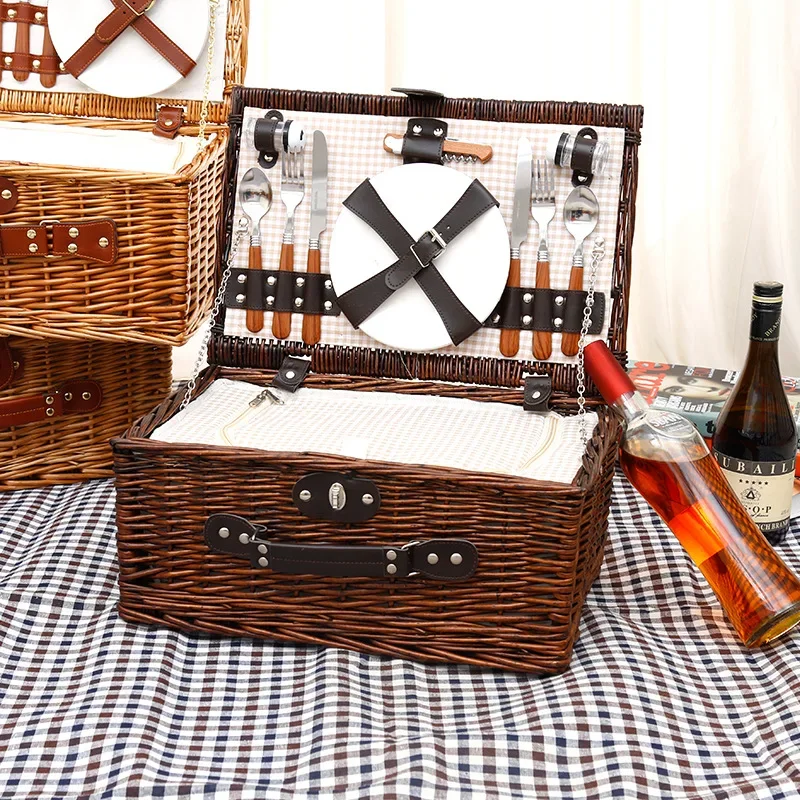 Family outing picnic basket, o - Outdoor Camping Box 리뷰 및 가격