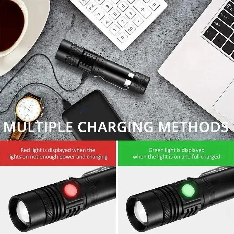 T6 LED Rechargeable Flashlight - Outdoor Camping Accessories 리뷰 및 가격