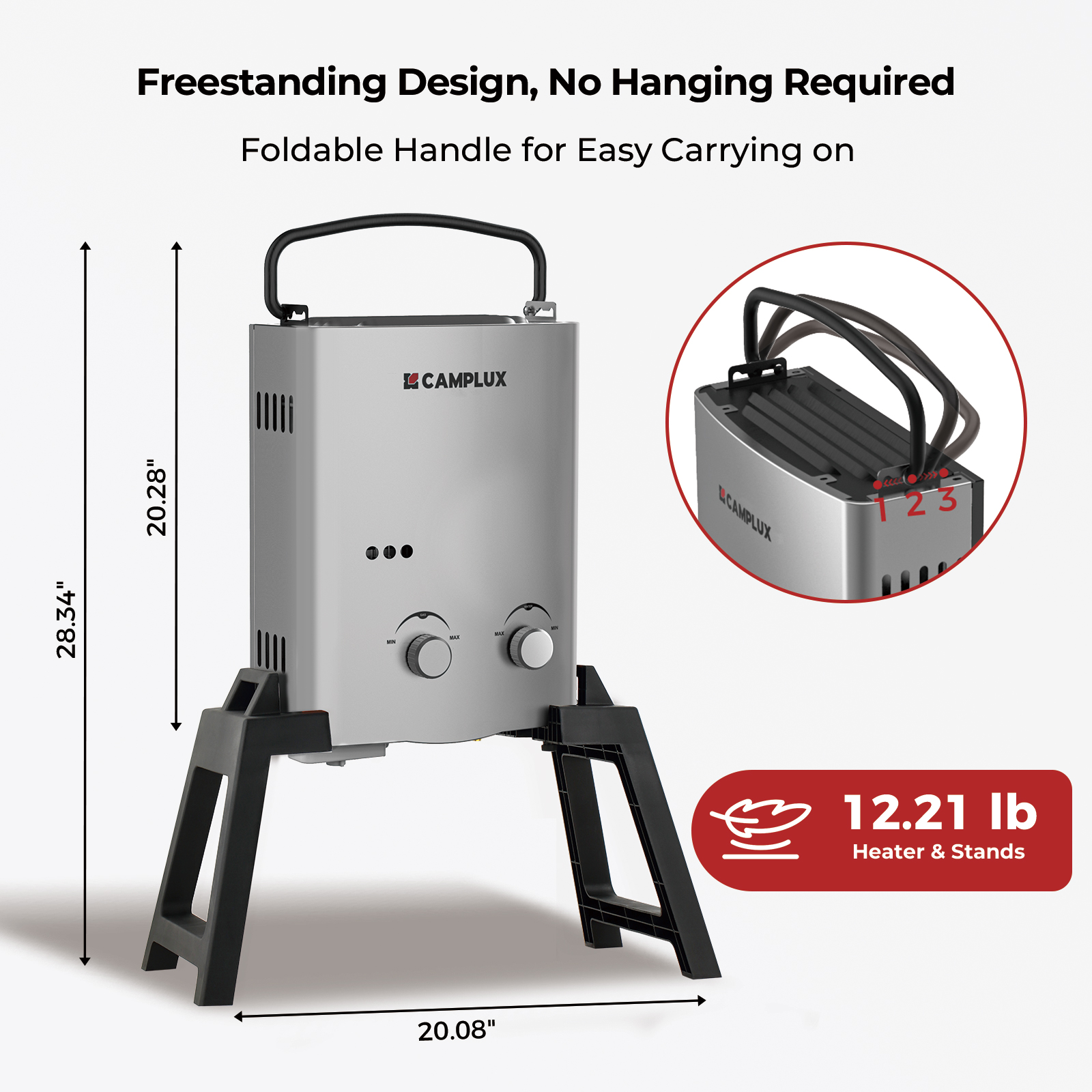 CAMPLUX 1.32GPM Propane Tankle - Outdoor Camping Hot Water Shower 리뷰 및 가격