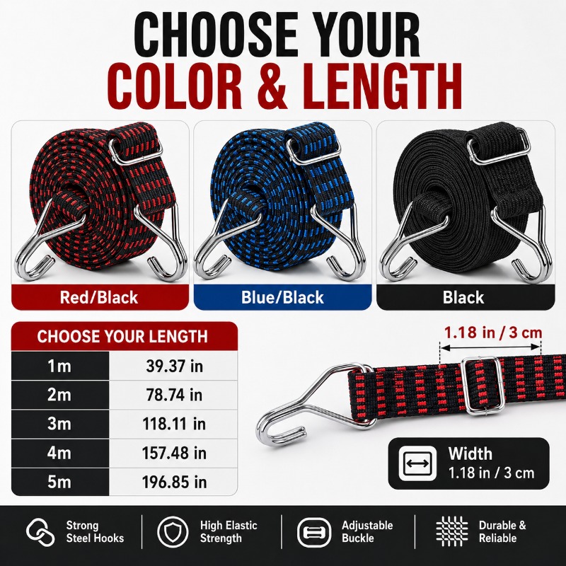 3cm Wide Elastic Cargo Strap 1 - Camping Rope 리뷰 및 가격