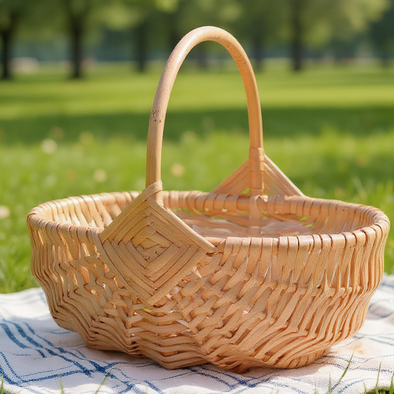 Woven Wicker Picnic Basket Wit - Outdoor Activities In Camping 리뷰 및 가격