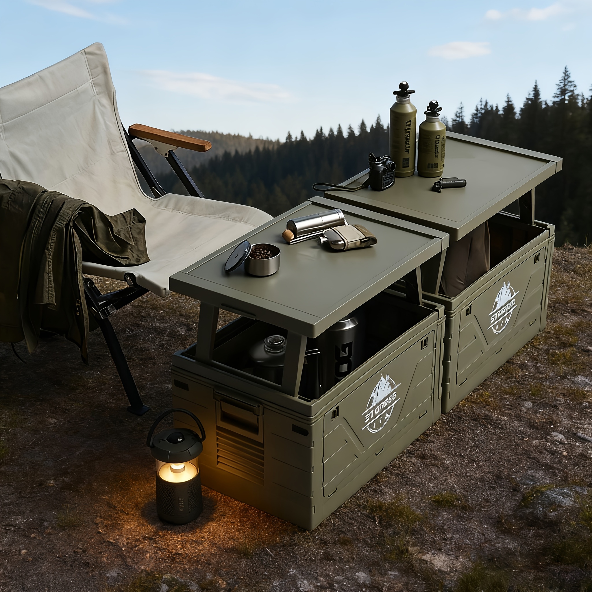 Camping Storage Box with Foldi - Outdoor Camping Box 리뷰 및 가격