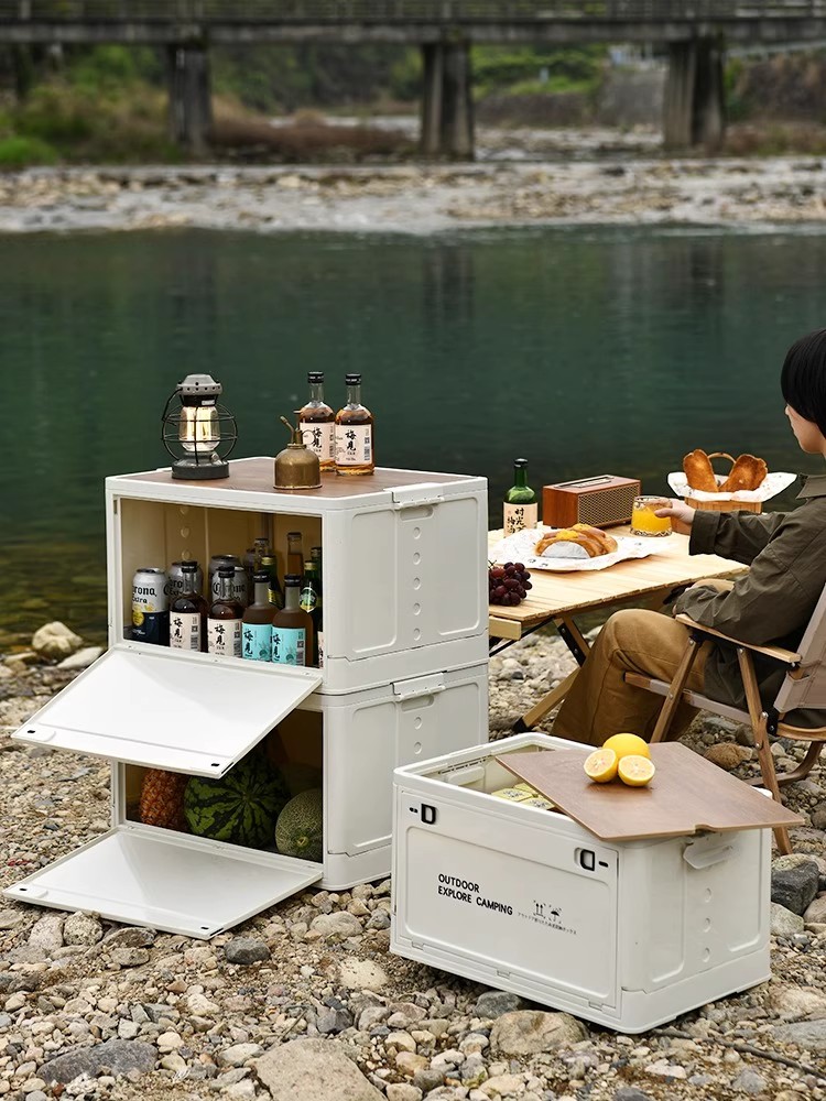 Outdoor Storage Box with Woode - Outdoor Camping Stores 리뷰 및 가격