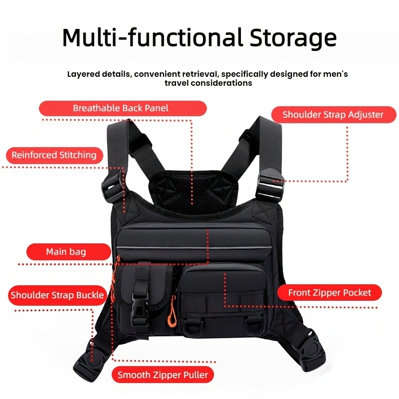 Men's Chest Bag And Motorcycle - Outdoor Camping Vest 리뷰 및 가격