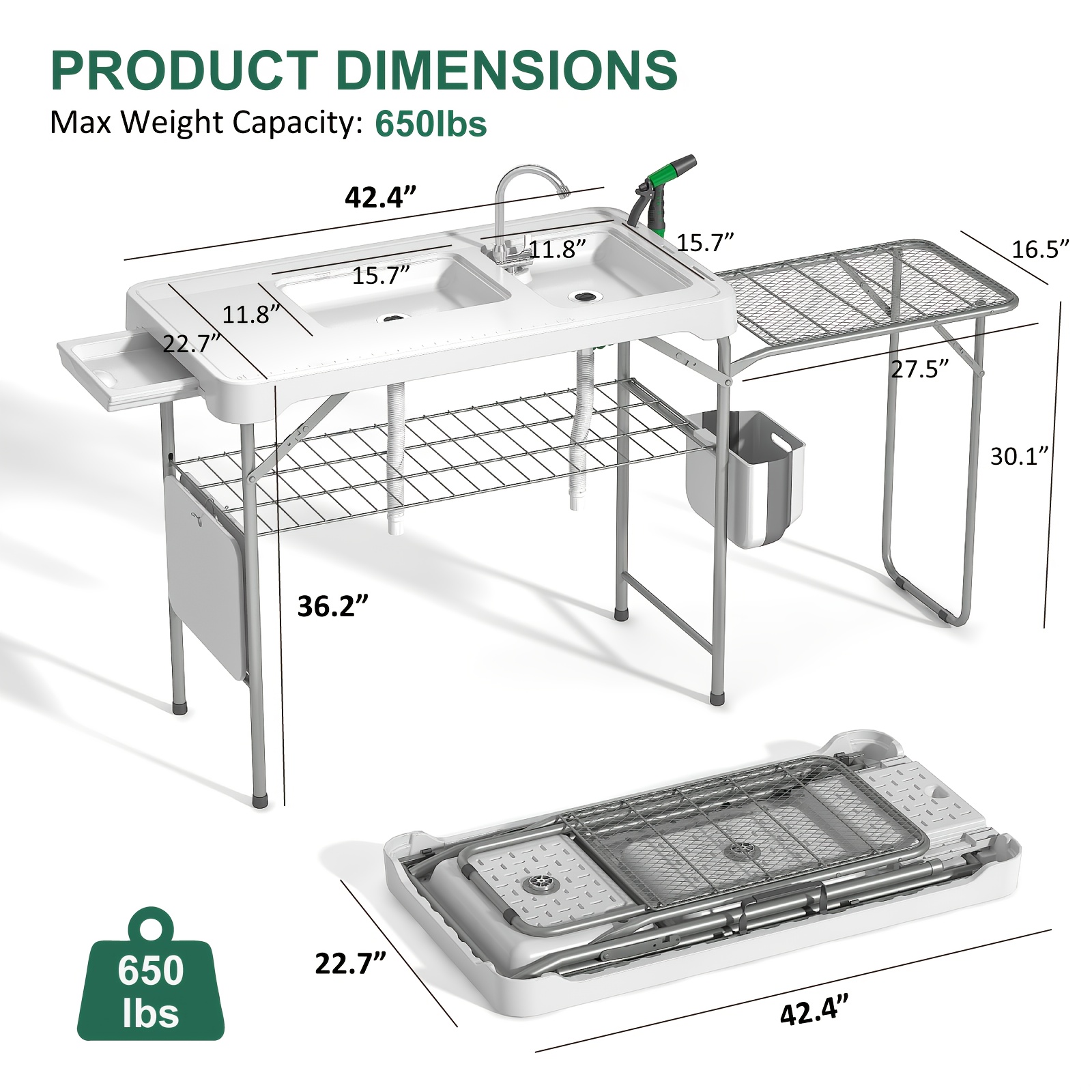 Protable Sink & Fish Cleaning  - Outdoor Camping Sink 리뷰 및 가격