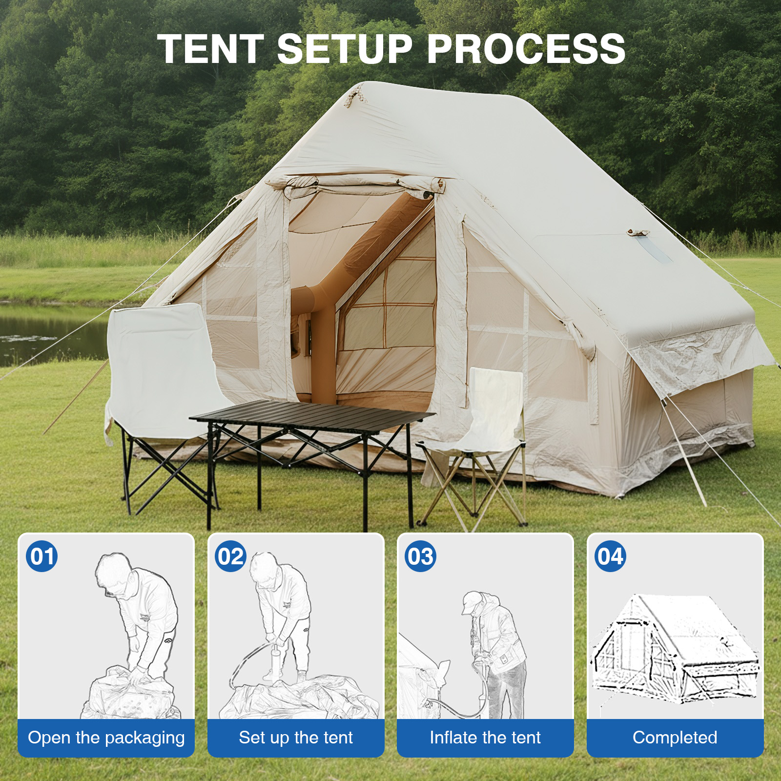 Inflatable Camping Tent Waterp - Outdoor Camping And Glamping 리뷰 및 가격