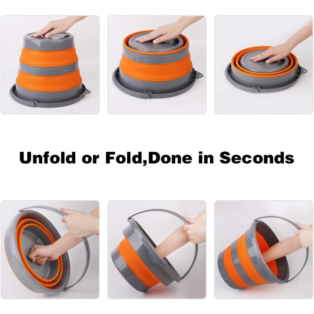 2 Pack Collapsible Plastic Buc - Outdoor Camping House 리뷰 및 가격