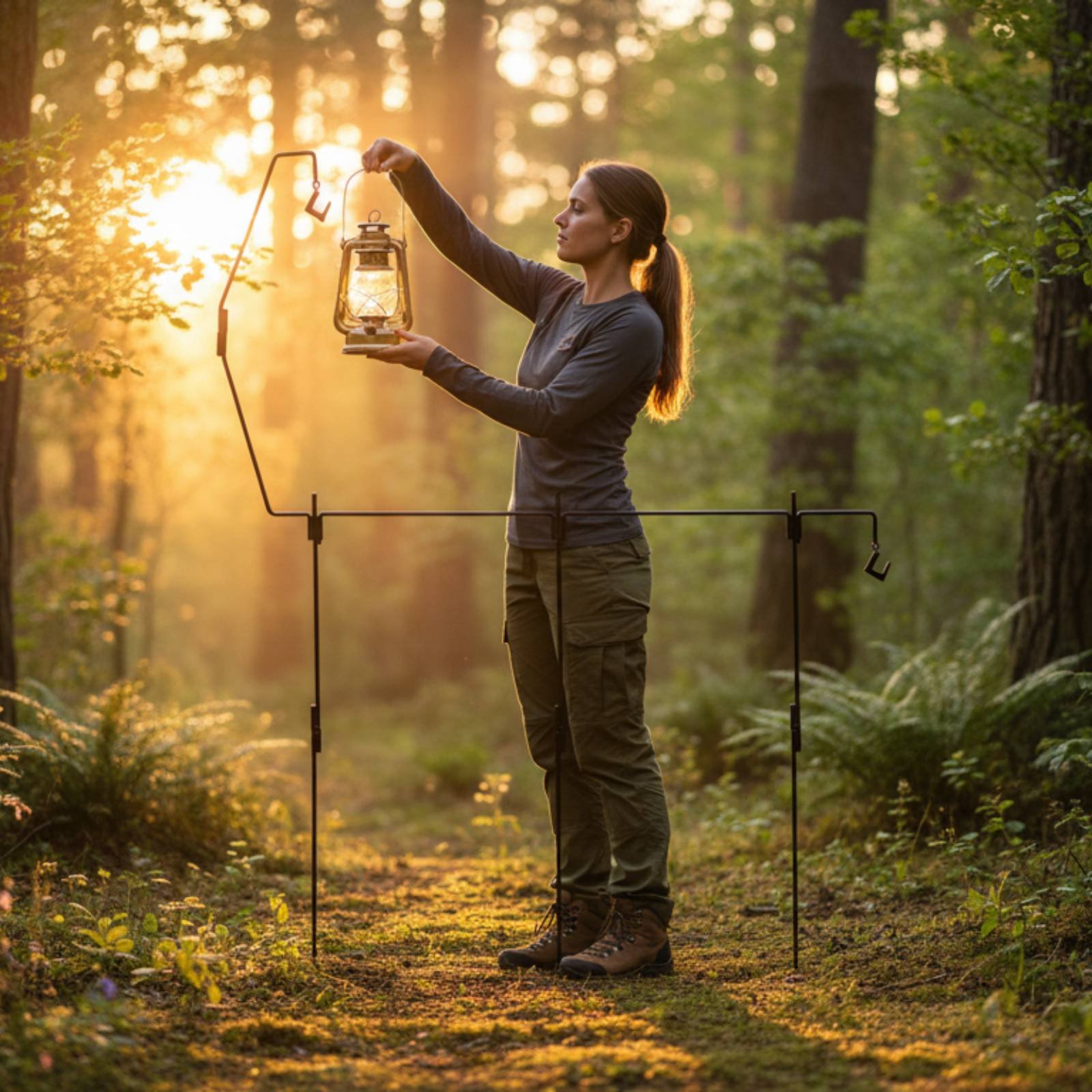 Camping Lantern Stand Easy to  - Outdoor Camping Kitchen 리뷰 및 가격