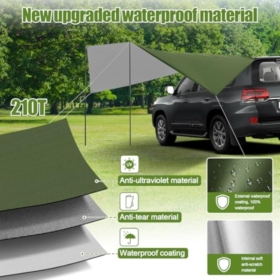 SUV Tailgate Awning 14x16FT Wa - Outdoor Camping Jeep 리뷰 및 가격