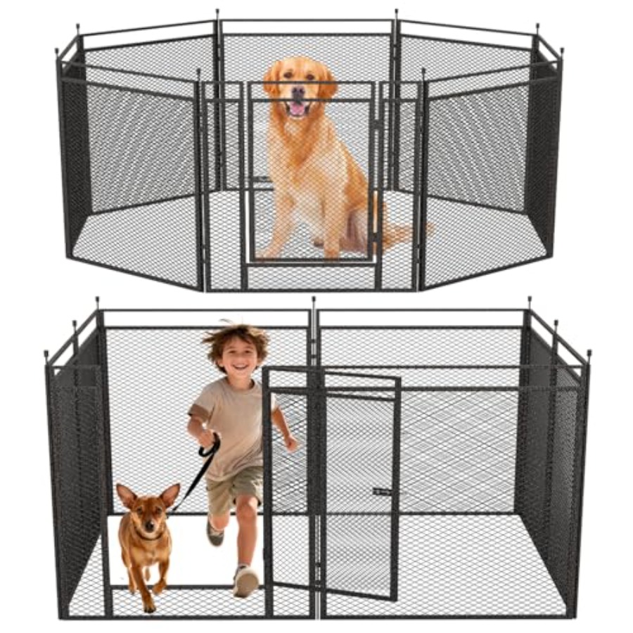 Dog Playpen with Safety Mesh 3 - Outdoor Camping Dog Kennel 리뷰 및 가격