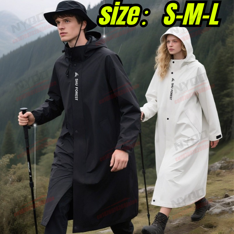 Women Long Raincoat Windproof  - Outdoor Camping Jacket 리뷰 및 가격