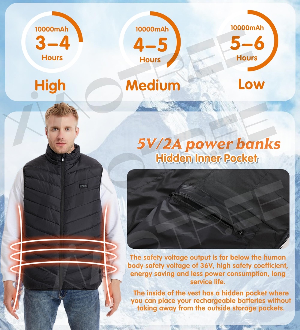 28/9 Areas Heated Vest Men Jac - Outdoor Camping Vest 리뷰 및 가격