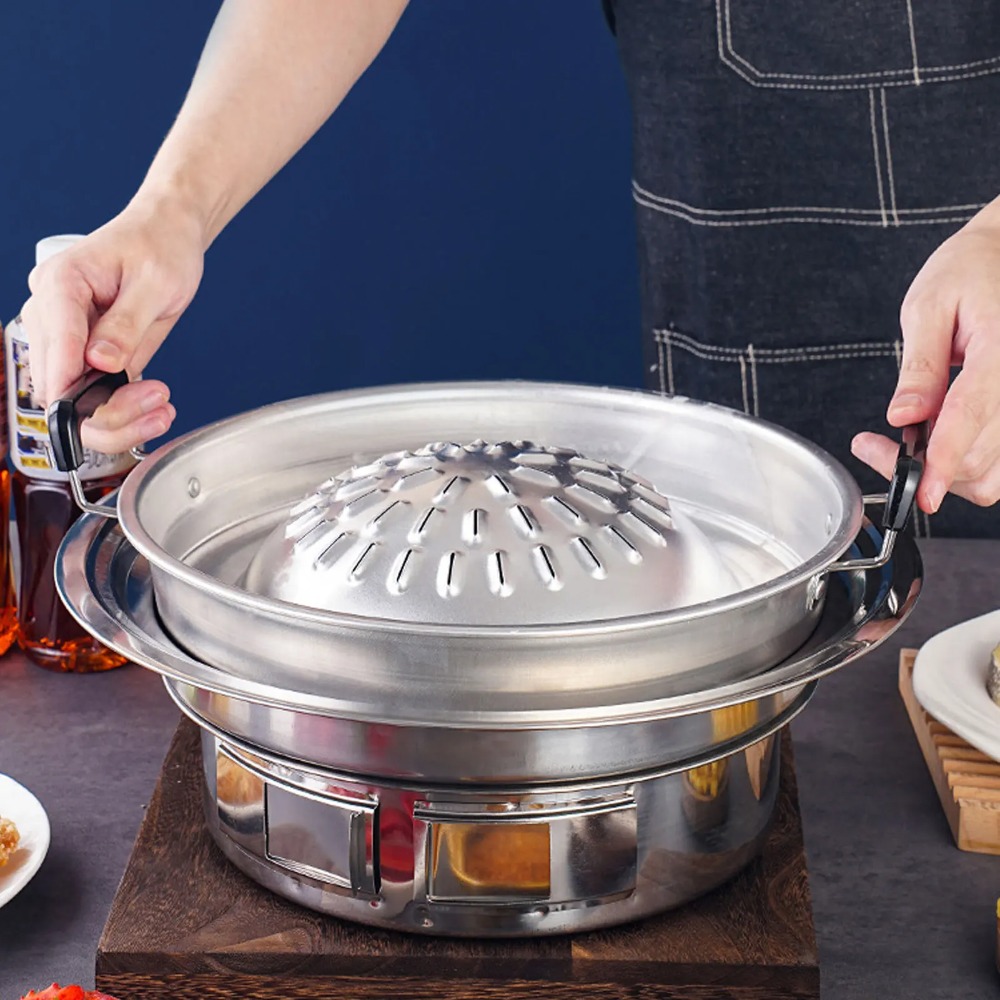 2 in 1 Hot Pot Grill Pan Non S - Outdoor Camping Kitchen 리뷰 및 가격