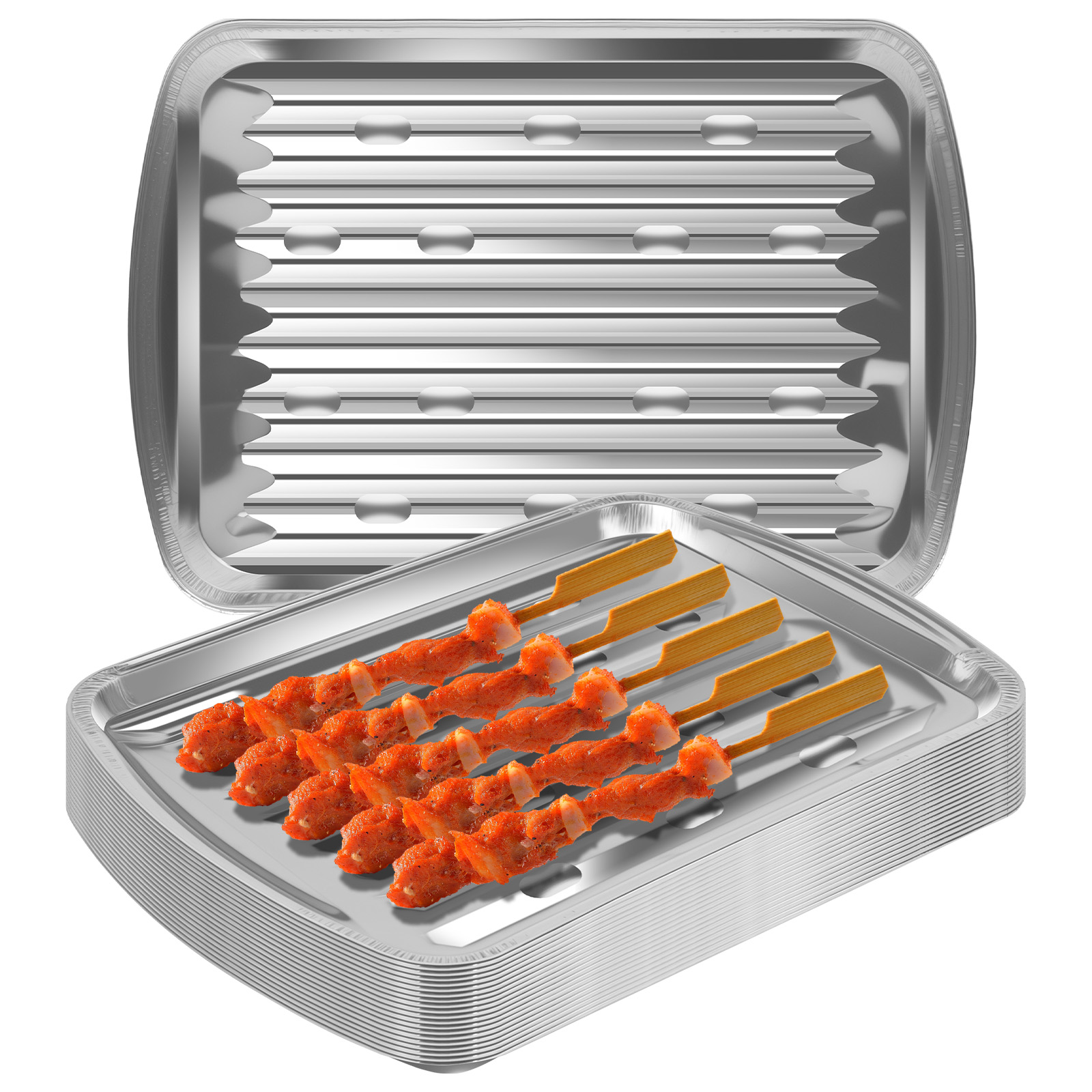 Aluminum Foil Trays Non-Stick  - Outdoor Camping Kitchen 리뷰 및 가격