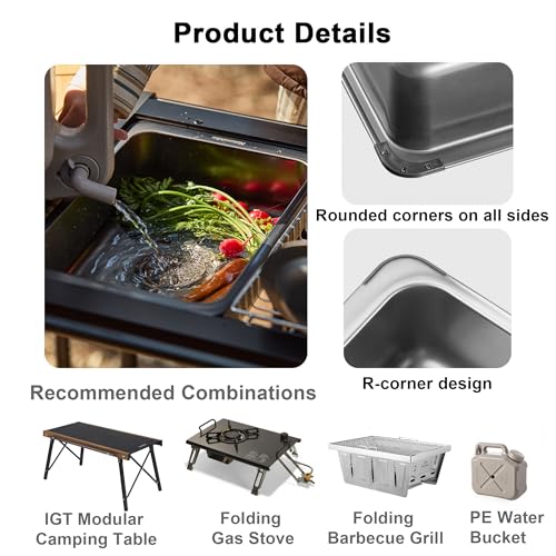 304 Stainless Steel Mini Sink  - Outdoor Camping Sink 리뷰 및 가격