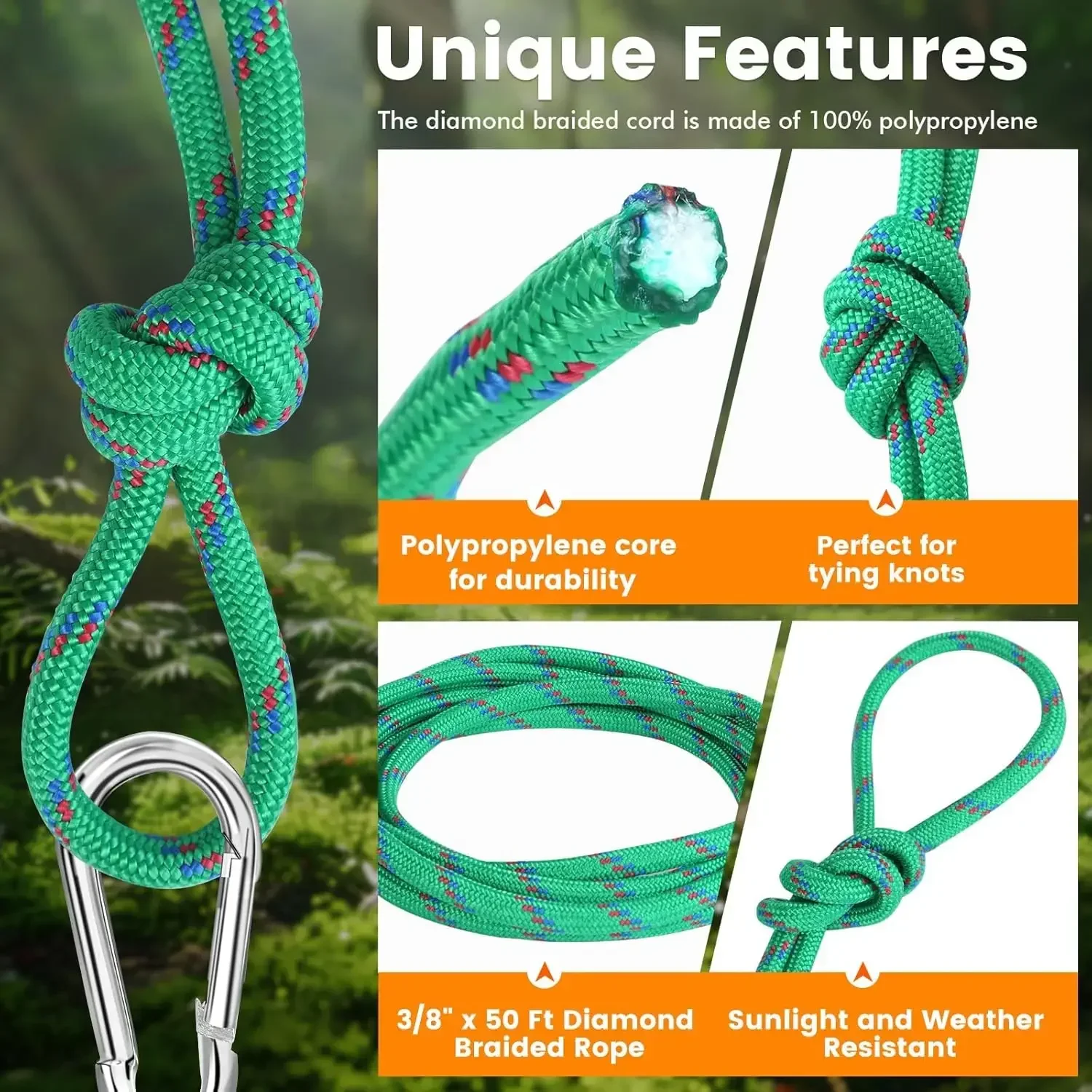 Diamond Braided Polypropylene  - Camping Rope 리뷰 및 가격