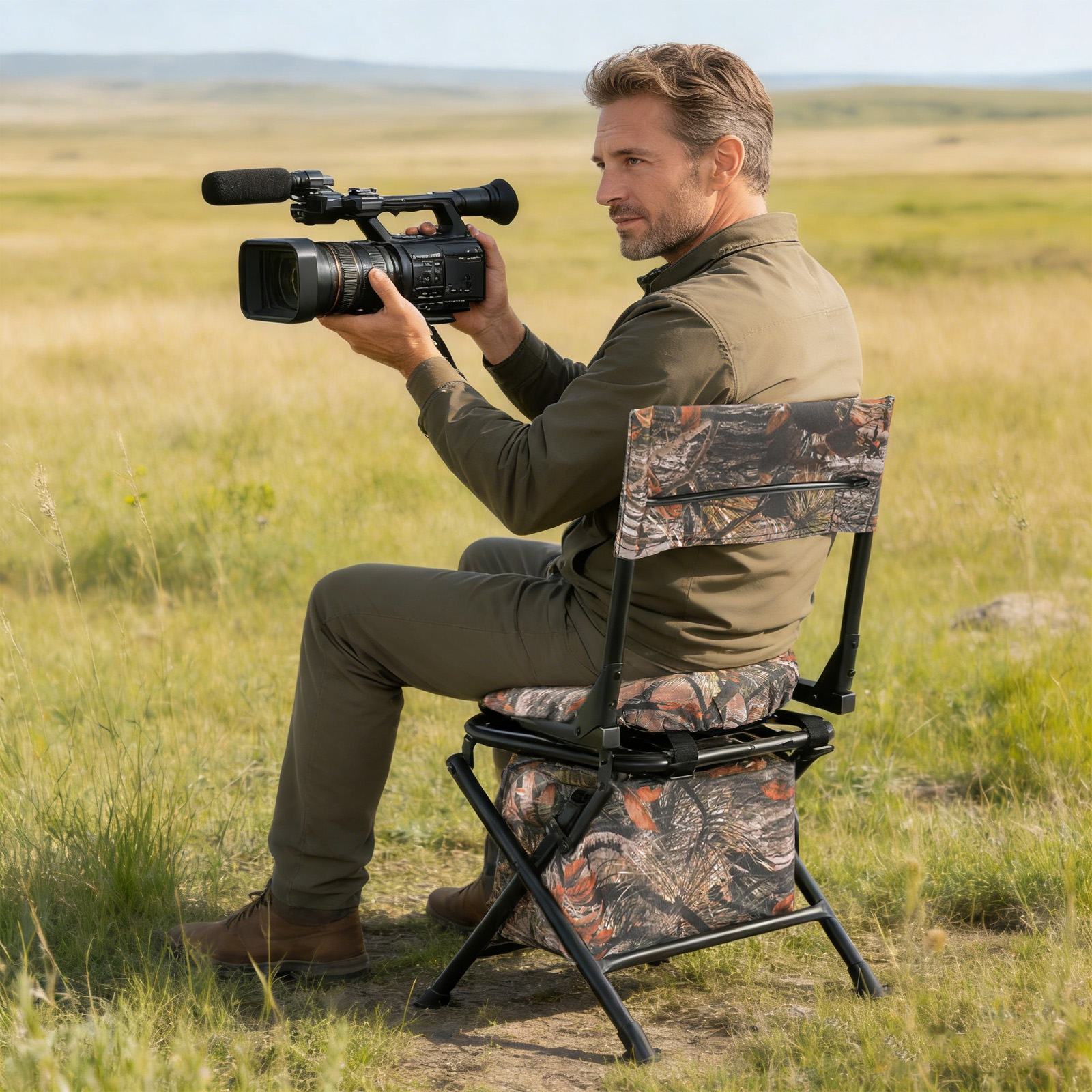 Swivel Hunting Chair Outdoor C - Outdoor Activities In Camping 리뷰 및 가격