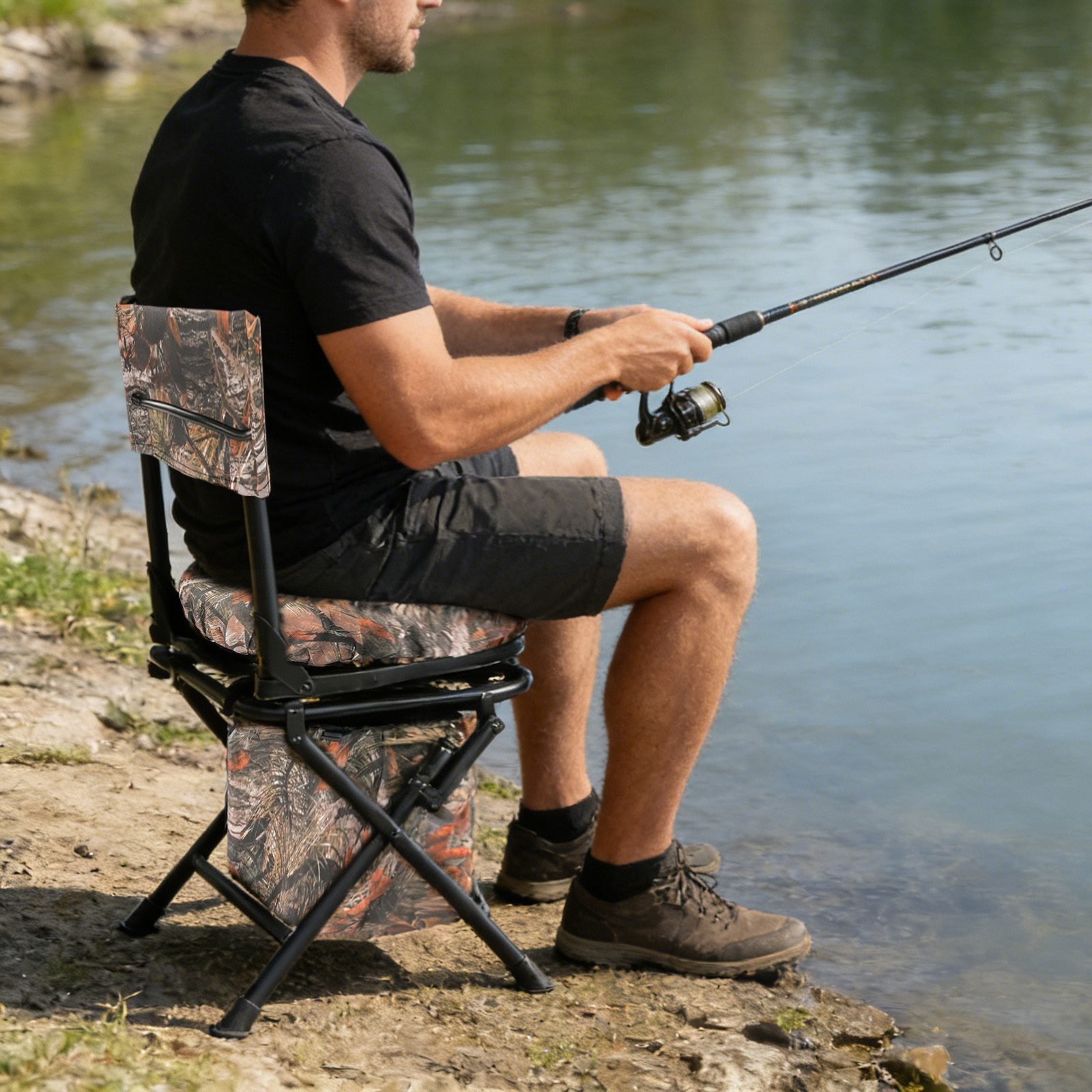 Swivel Hunting Chair Outdoor C - Outdoor Activities In Camping 리뷰 및 가격