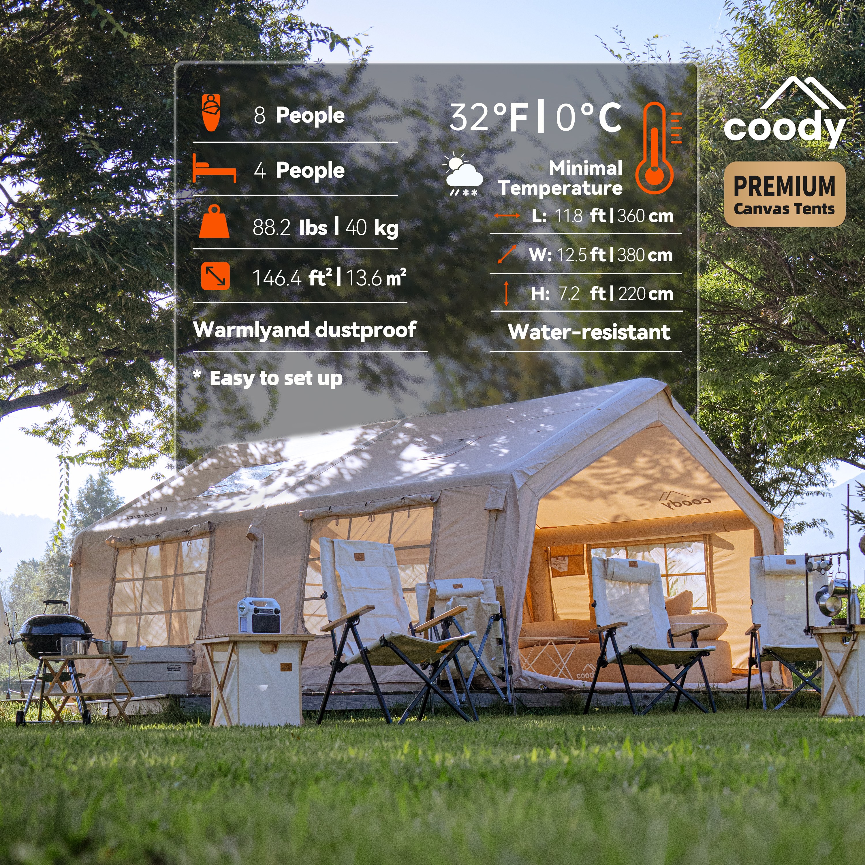 Coody 13.6 Air Tent-Beige Infl - Outdoor Camping And Glamping 리뷰 및 가격