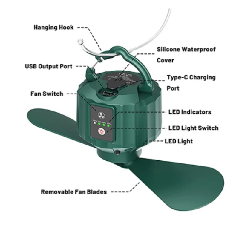 High Power Led Tent Ceiling Fa - Outdoor Camping House 리뷰 및 가격