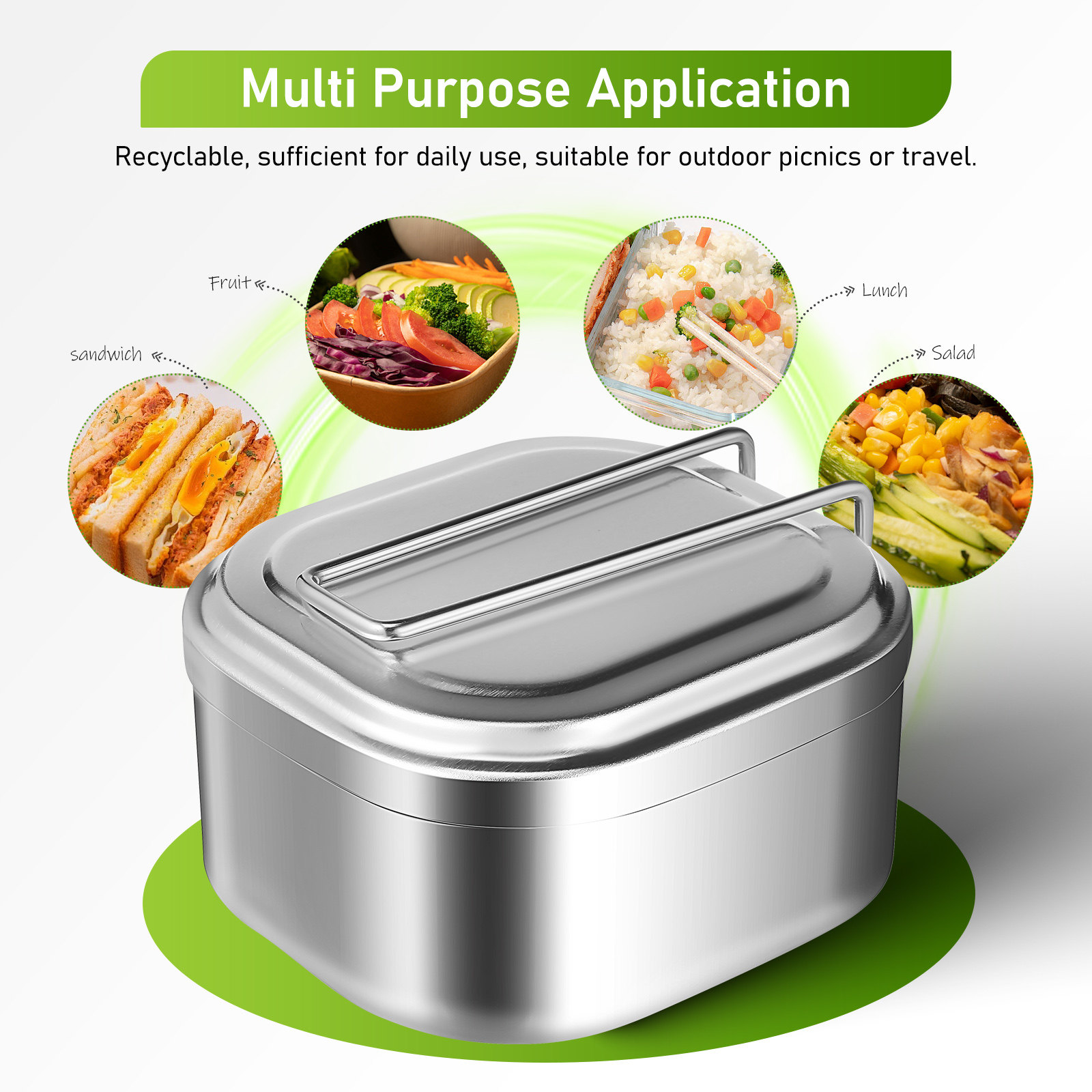 950Ml Aluminum Lunch Box Reusa - Outdoor Camping Box 리뷰 및 가격