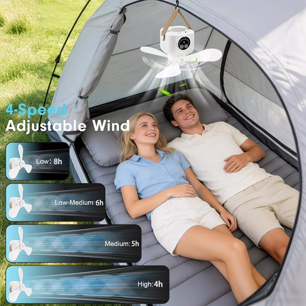 Portable Ceiling Fan with Ligh - Outdoor Camping House 리뷰 및 가격