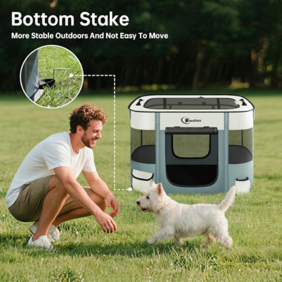 Cat Pet Puppy Pen, Portable Pl - Outdoor Camping Dog Kennel 리뷰 및 가격