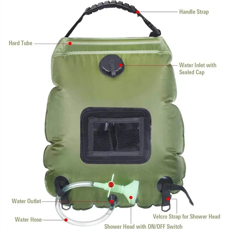 20L Solar Heating Camping Show - Outdoor Camping Hot Water Shower 리뷰 및 가격
