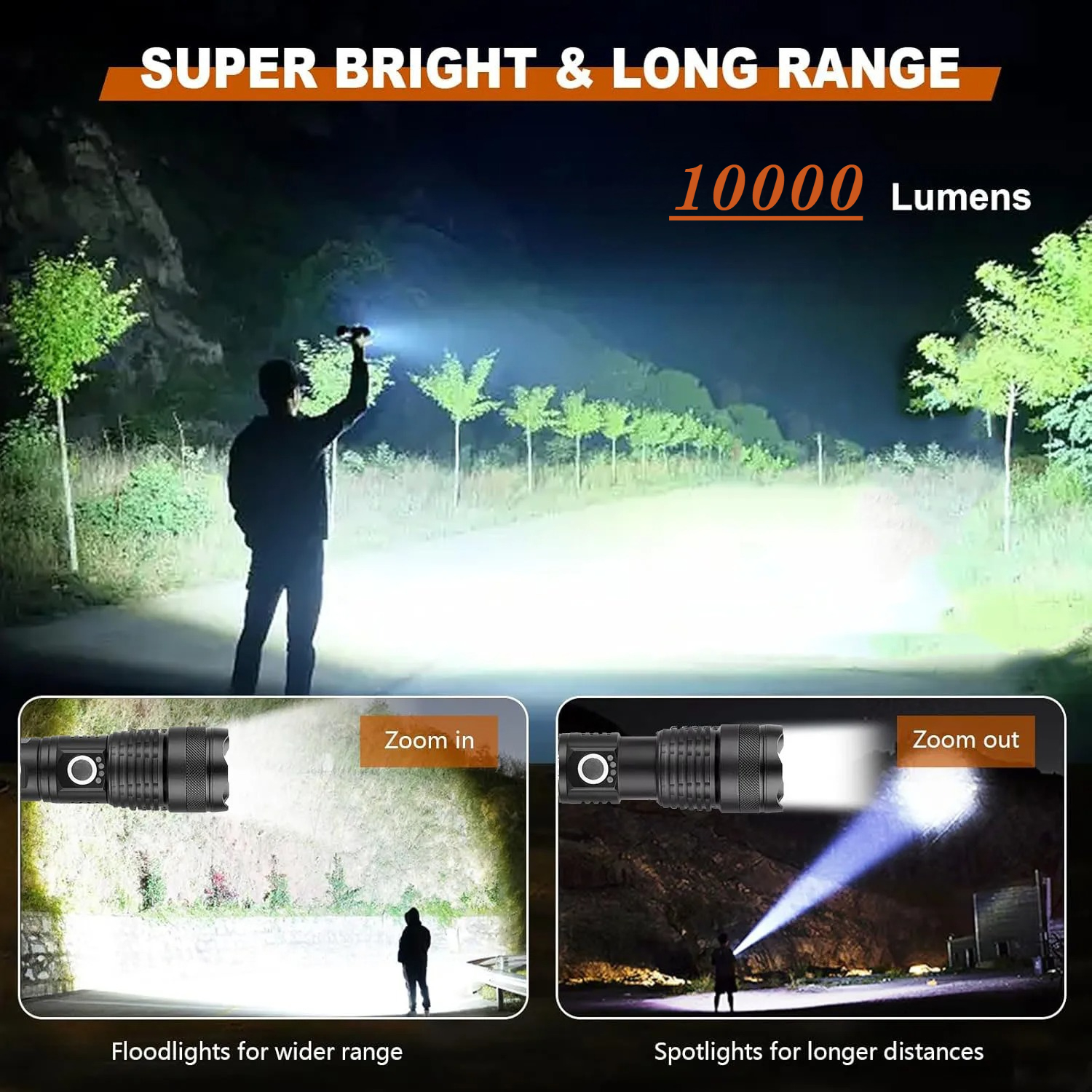 High Power LED Flashlight Rech - Outdoor Camping Accessories 리뷰 및 가격