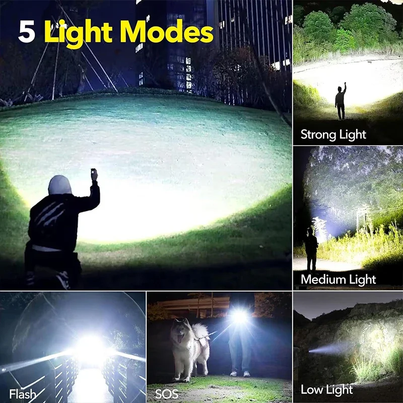 High Power LED Flashlight Rech - Outdoor Camping Accessories 리뷰 및 가격