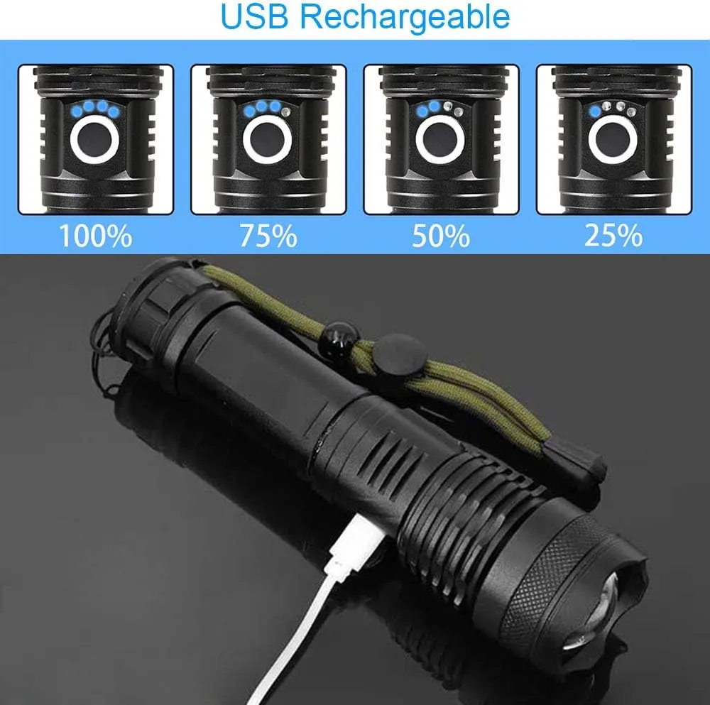 High Power LED Flashlight Rech - Outdoor Camping Accessories 리뷰 및 가격