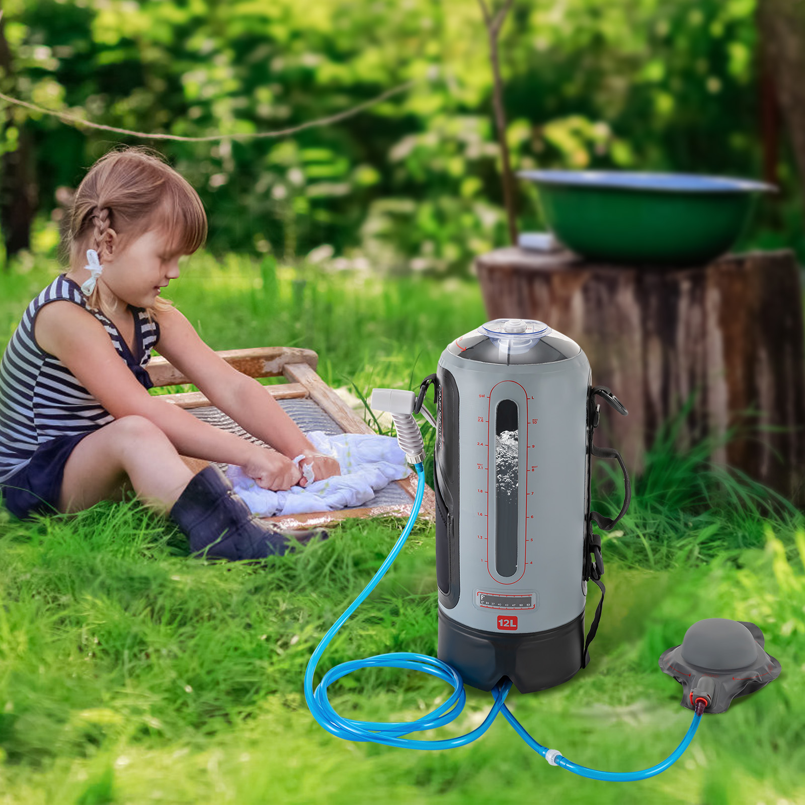 12L Portable Pressure Camp Sho - Outdoor Camping Hot Water Shower 리뷰 및 가격