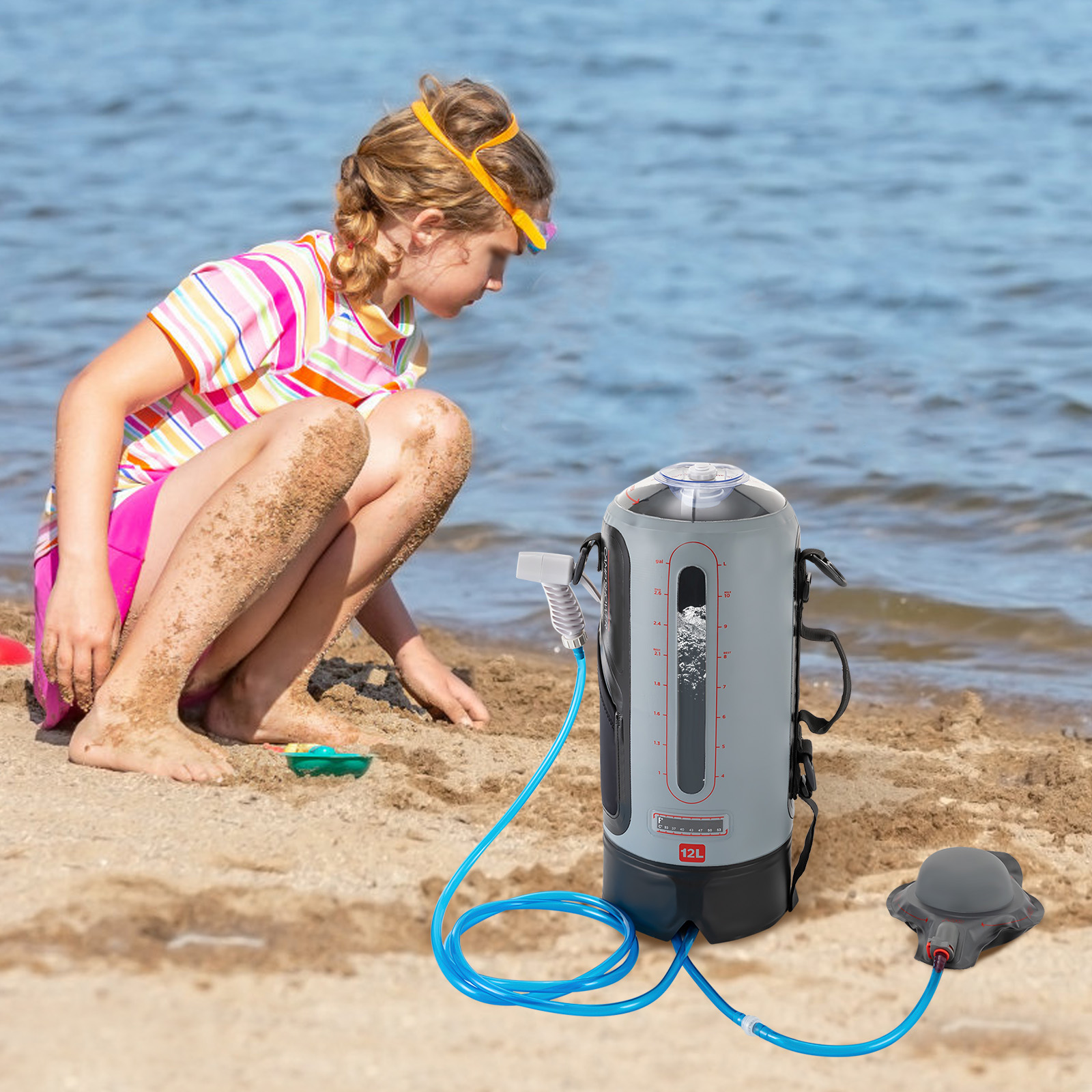 12L Portable Pressure Camp Sho - Outdoor Camping Hot Water Shower 리뷰 및 가격