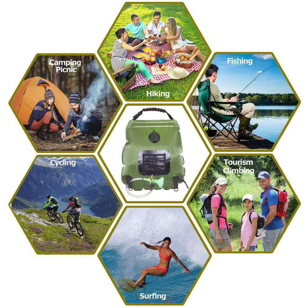 Camping Shower Bag 20L Solar H - Outdoor Camping Hot Water Shower 리뷰 및 가격