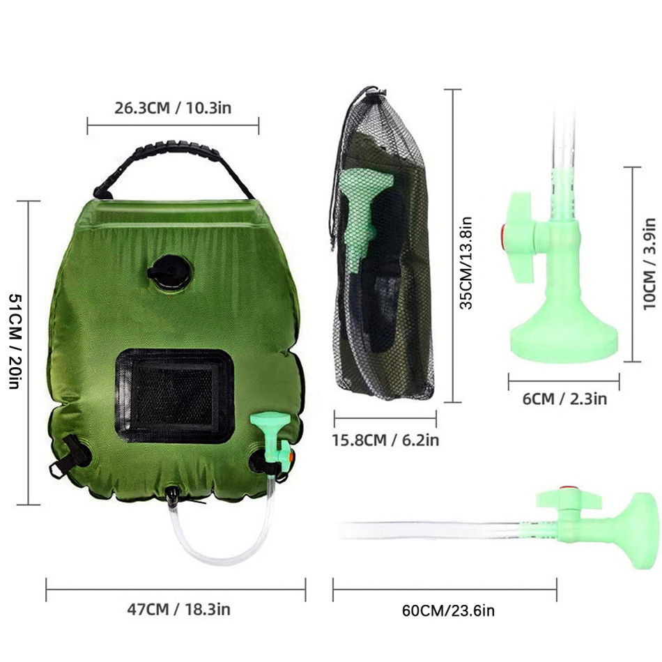 Camping Shower Bag 20L Solar H - Outdoor Camping Hot Water Shower 리뷰 및 가격